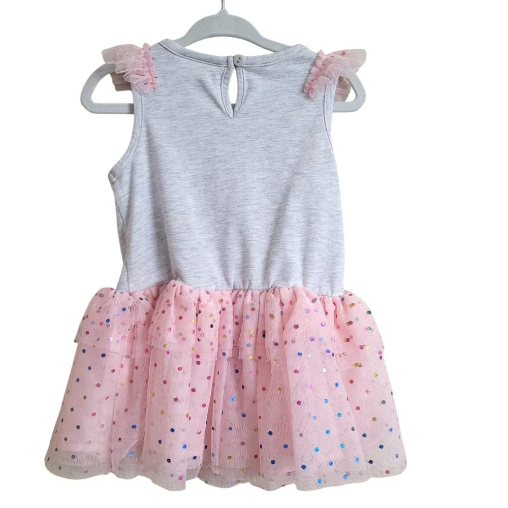 Rare Editions 12M Cupcake‎ First Birthday Dress Sequin Confetti Tulle Tutu